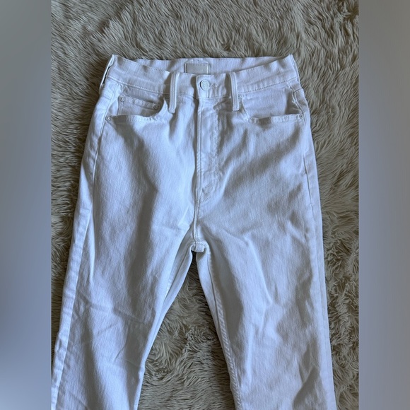 Mother Denim High Waisted Rider Ankle Jeans in Fairest Of Them All White Size 25 - Picture 10 of 15